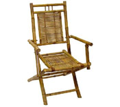 Bamboo Folding Chair w/Armrests