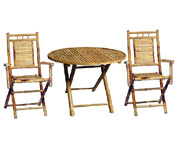 Bamboo Chairs and Table Set