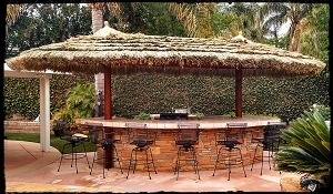 13x25 Foot Tahitian Palm Palapa - Canyon Brown Option Shown