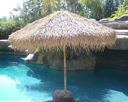 9 foot Bamboo Folding Palapa Umbrella