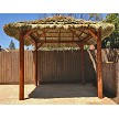 10x10 Tahitian Palm Tiki Hut with Canyon Brown Stain Upgrade 
