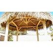 12ft Round Mexican Palm Palapa/Tiki Hut Underside View (with net installed on underside) 
