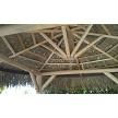 12ft Round Mexican Palm Palapa/Tiki Hut with pine half round purlin options shown 