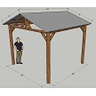 12x12 Corrugated Gable Roof Hut 