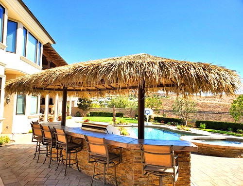 12x24 Mexican Palm Palapa - 2 Posts 