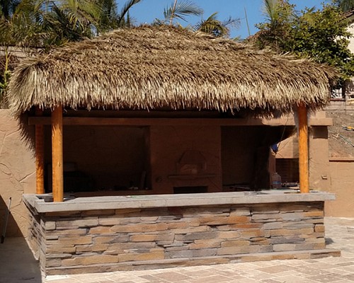 14x14 Mexican Palm - Cedar Stain Option 