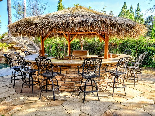18 Foot Mexican Palm Tiki Hut/Palapa (custom pole spacing) 