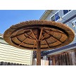 9' African Reed Palapa with wood frame, 1/2" Manila Rope Kit option, Canyon Brown option 