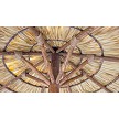 Underside view with wood frame & Canyon Brown stain 