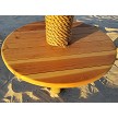 Example: 3 foot Round Redwood Table on palapa 