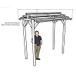 6x8 Gable Roof Mexican Palm Hut Frame Diagram 