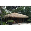 Mexican Palm Thatch Roofing over Pool House 