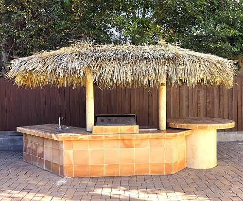 9x18 Mexican Palm Palapa 2 Pole 