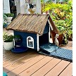 Cat House with African Reed Thatch Roofing 
