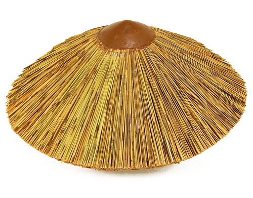 African Reed Thatch Round Roof Cap with ties 