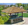 African Reed Thatch on hip roof 