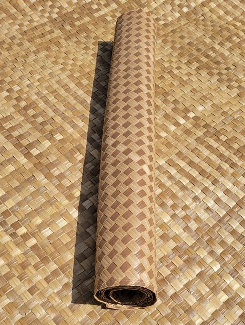 Example: Lauhala Synthetic Matting on top of Natural Lauhala Matting 
