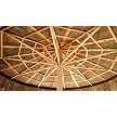 14 Foot Mexican Palm Palapa - Underside - Rounded Purlin Option Shown 