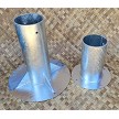 18" stand next to 12" stand - Galvanized Palapa Stands - No Paint 