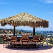 Example: Black 2x2 netting over Mexican Palm thatch 