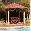 15 Foot Tahitian Palm Tiki Hut - Custom Options Shown 