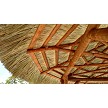 15 Foot Tahitian Palm Tiki Hut, Canyon Brown Stained 